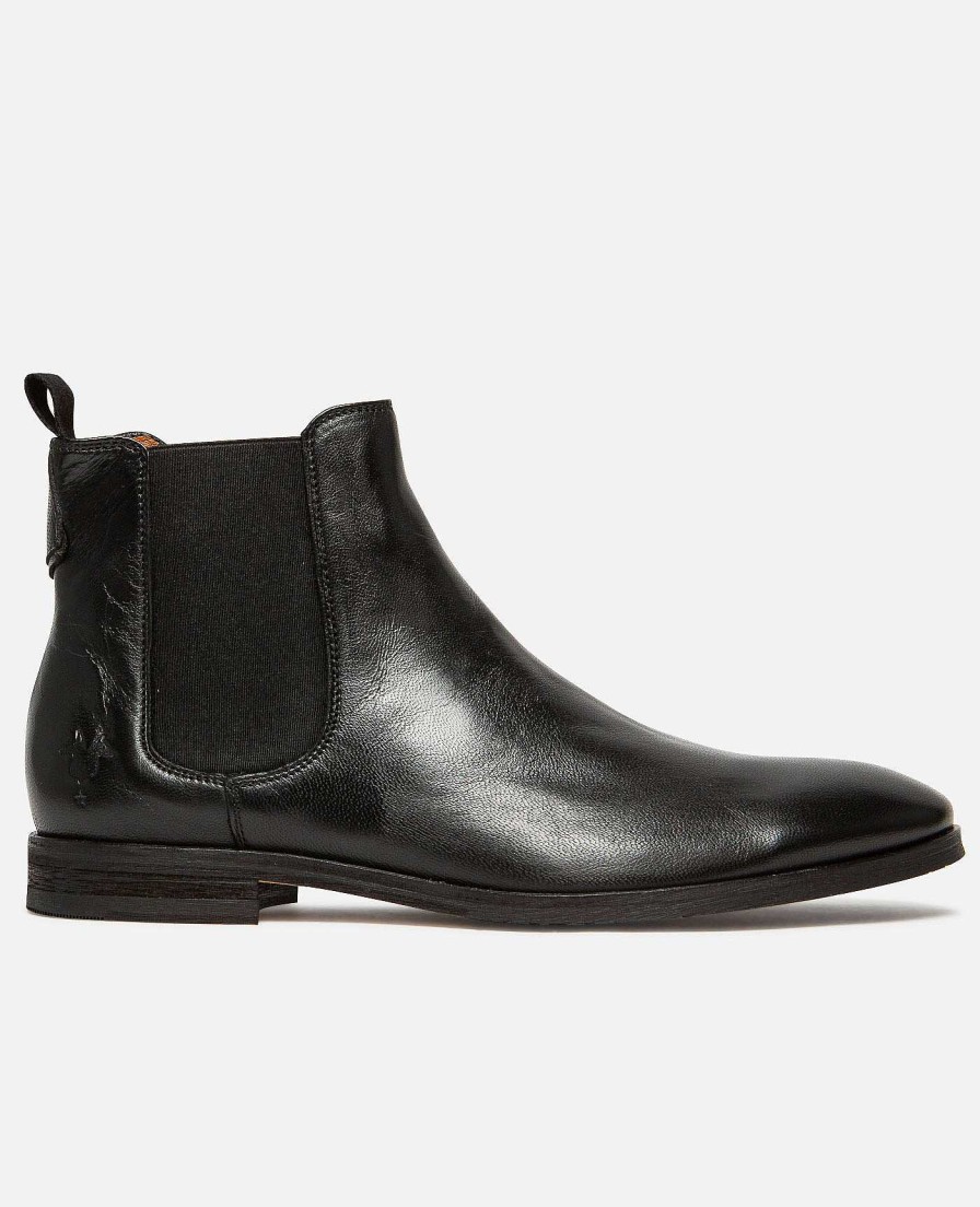 KOST Mens Leather Black Chelsea Boots Online