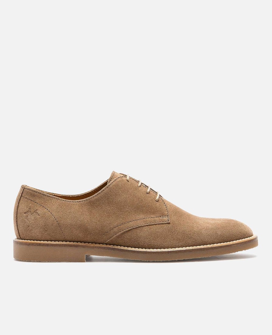 KOST Men'S Suede Cognac Derby Shoes Hot