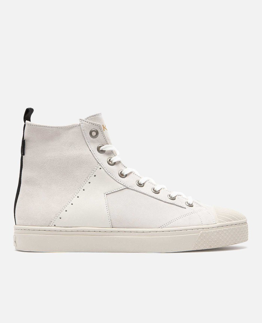 KOST Women'S Off-White Suede Eco-Friendly Sneakers Clearance