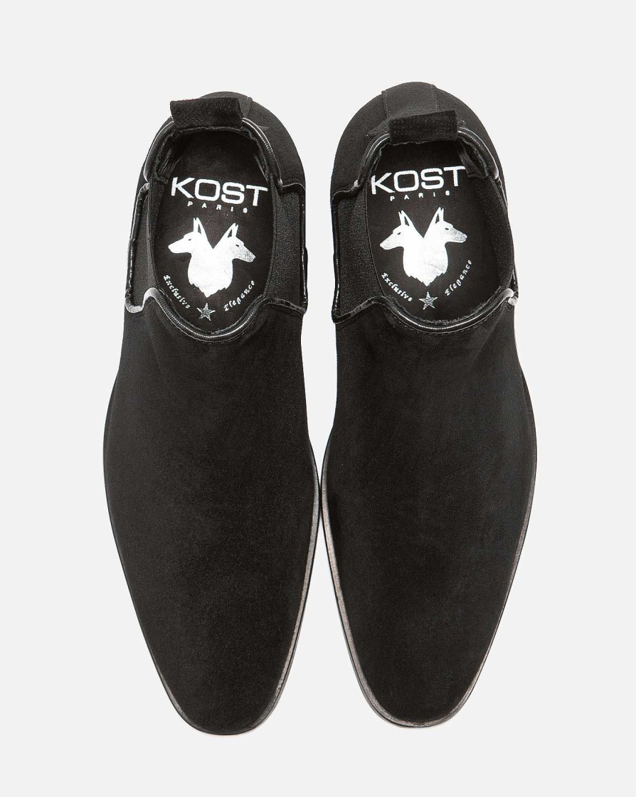 KOST Black Women'S Suede Chelsea Boots Wholesale