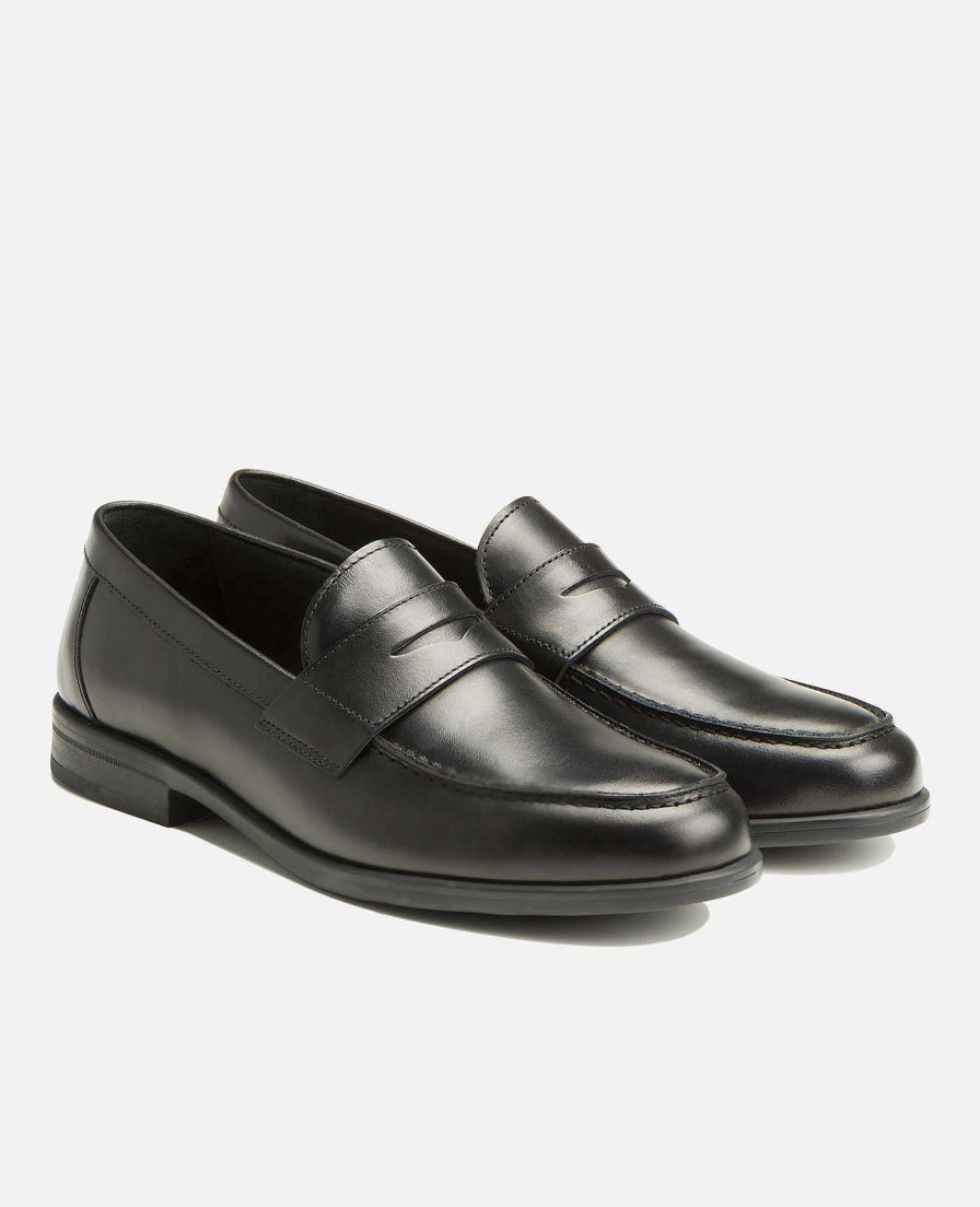 KOST Men'S Black Leather Loafers Hot