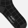 KOST Mens Gray And Black Made In France Organic Cotton Socks Best