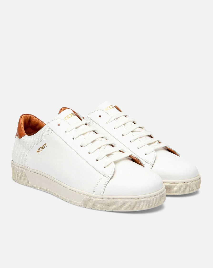 KOST Men'S White Leather Sneakers New