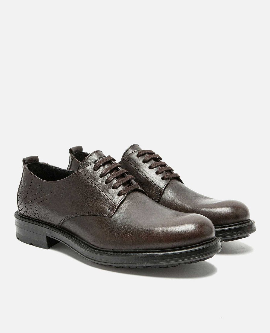 KOST Men'S Derby'S Made Of Brown Vegetable Tanned Leather Wholesale