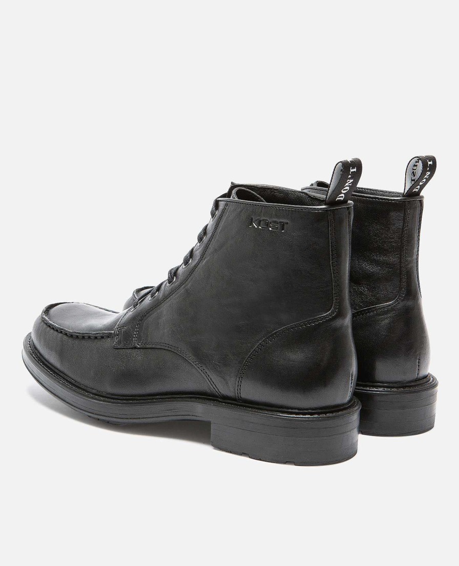 KOST Mens Black Vegetable Tanned Vegetable Tanned Leather Boots Online