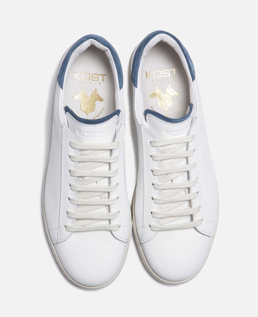 KOST Men'S White Leather Sneakers Wholesale