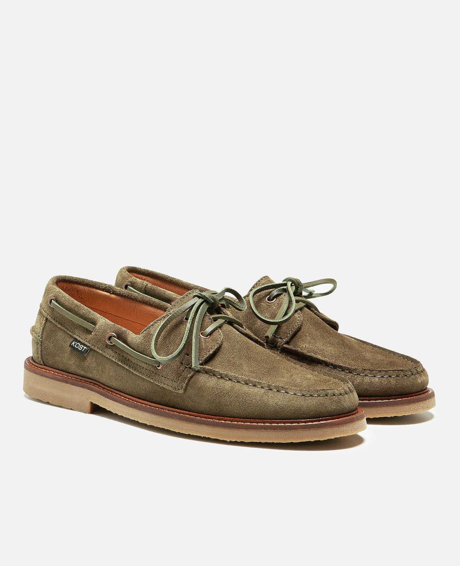 KOST Men'S Green Suede Boat Shoe New