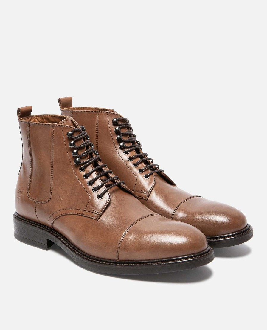 KOST Men'S Brown Leather Boots Clearance