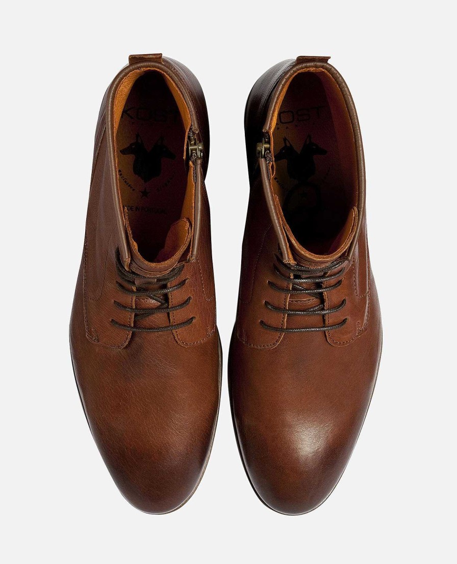 KOST Men'S Brown Vegetable Tanned Leather Boots Online