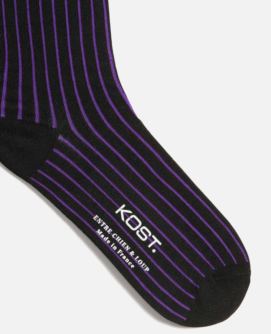 KOST Men'S Purple Cotton Socks Made In France Hot