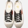 KOST Men'S Off-White - Orange Oeko-Tex Canvas Sneakers Clearance