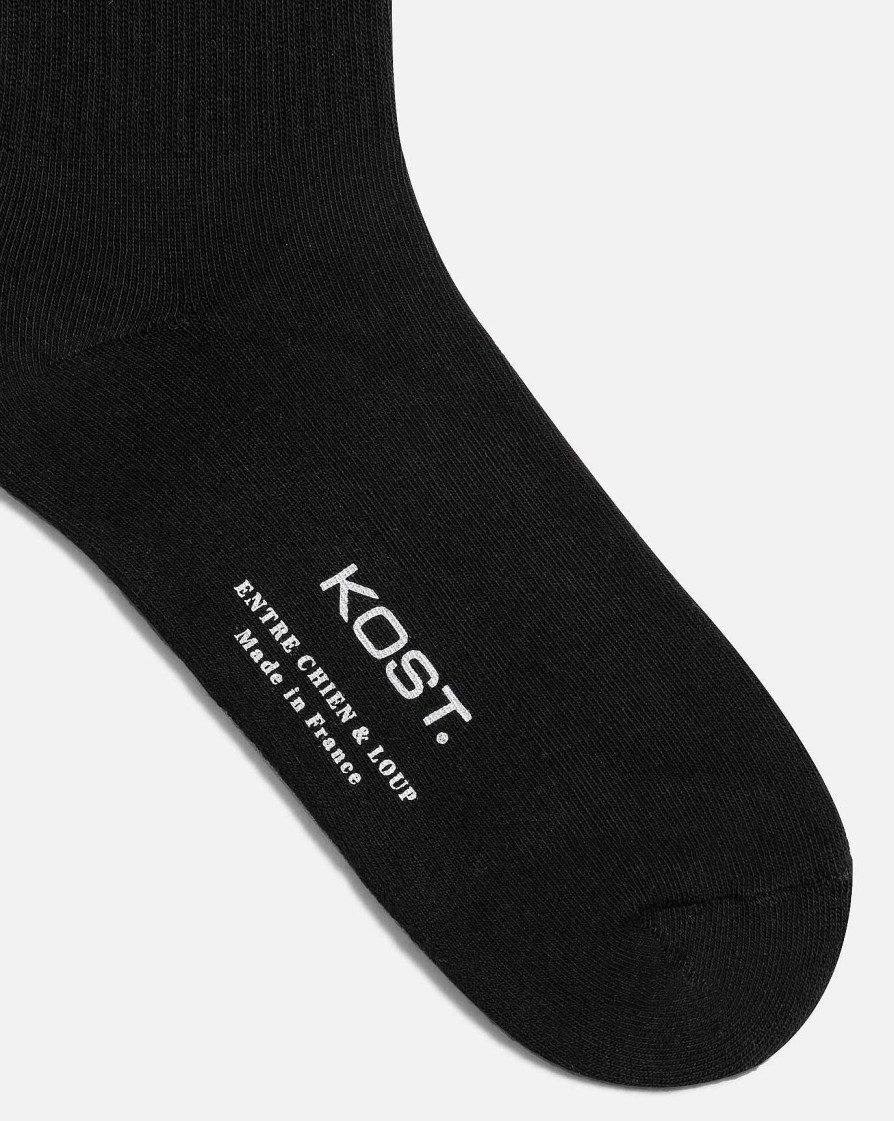 KOST Black And White Organic Cotton Socks Made In France Online