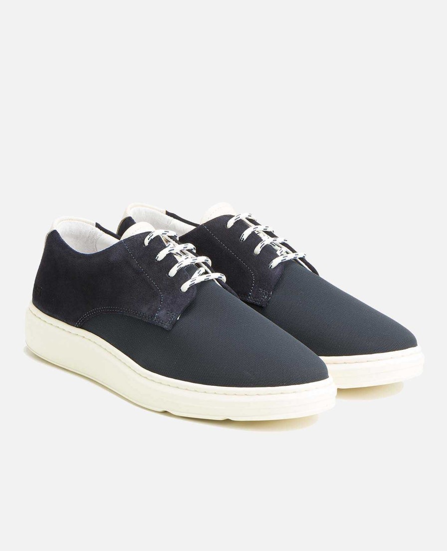 KOST Navy Blue Suede Sneakers For Men Hot