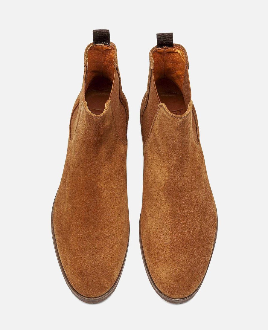 KOST Men'S Cognac Suede Chelsea Boots Best