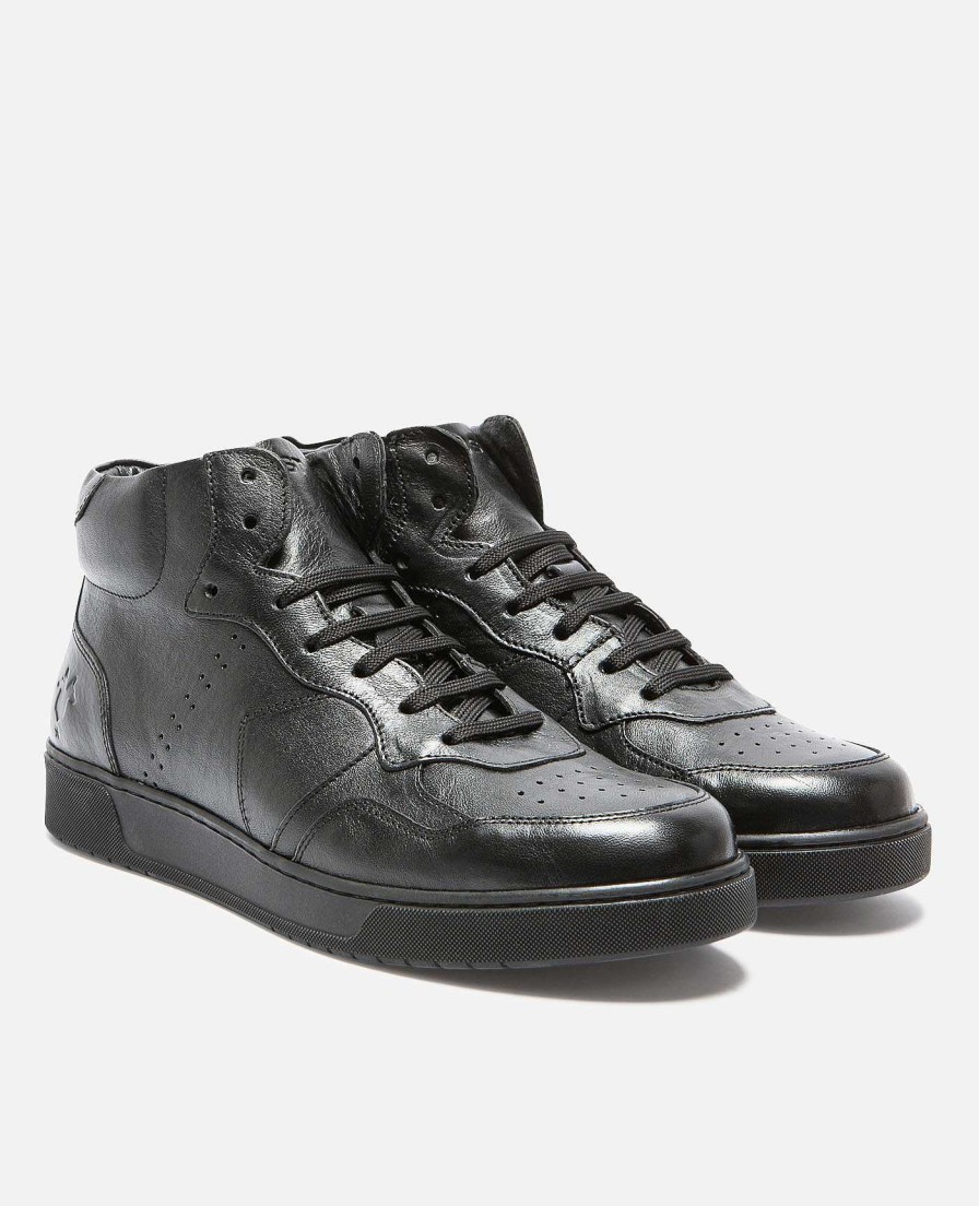 KOST Women'S Black Vegetable Tanned Leather Sneakers Online