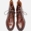 KOST Brown Leather Lace Up Boots For Men New