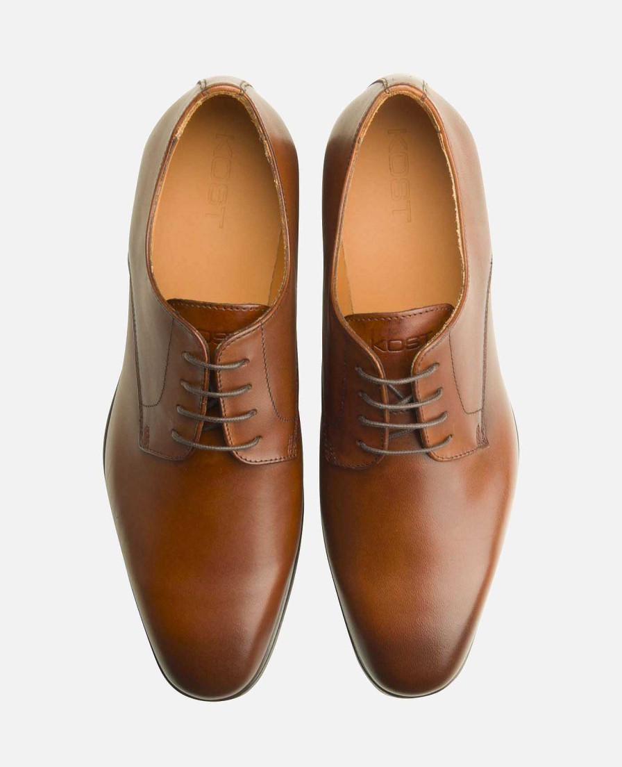 KOST Men'S Cognac Leather Derbies Wholesale