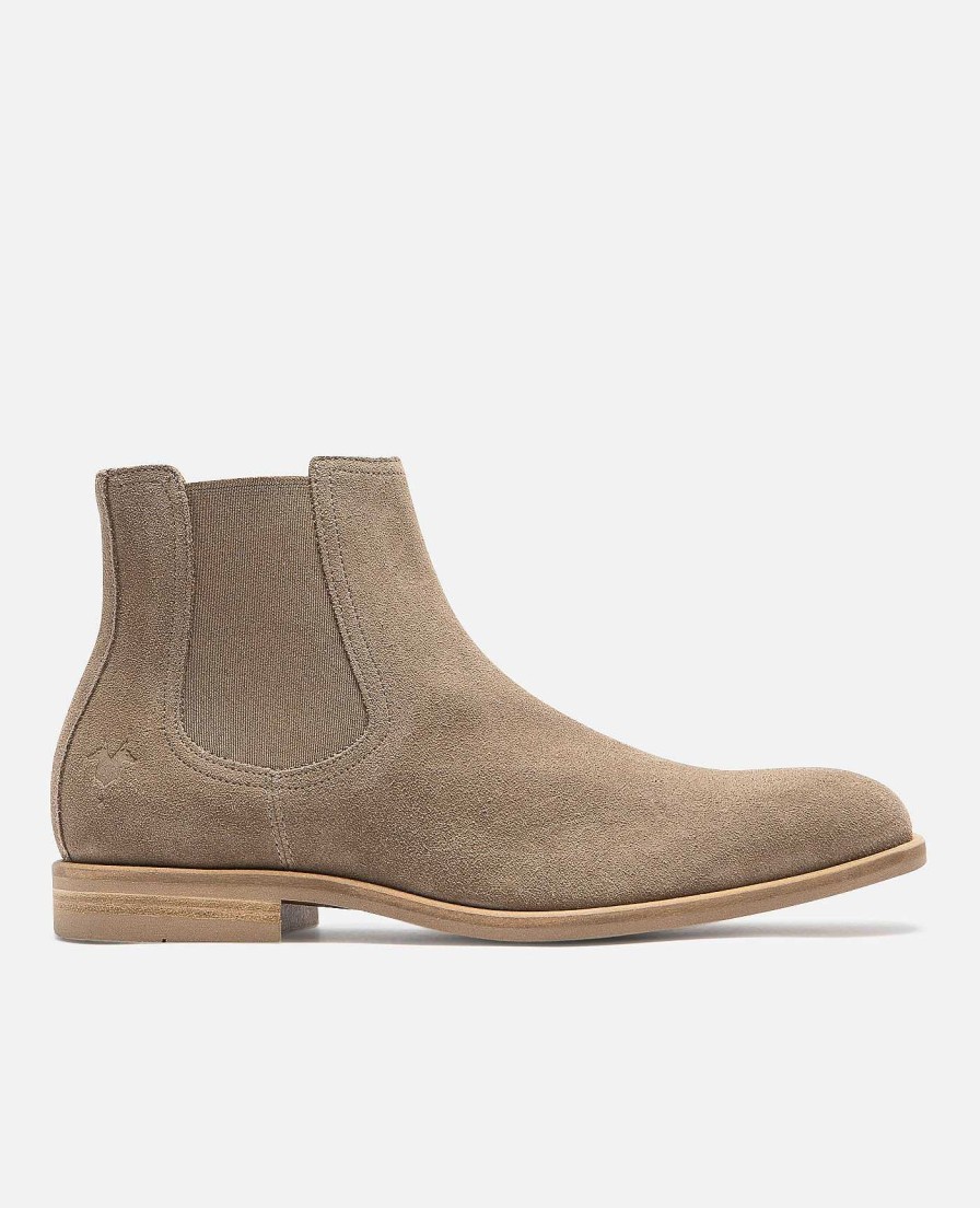 KOST Men'S Taupe Suede Chelsea Boots Clearance