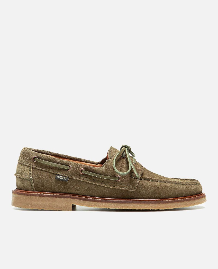 KOST Men'S Green Suede Boat Shoe New