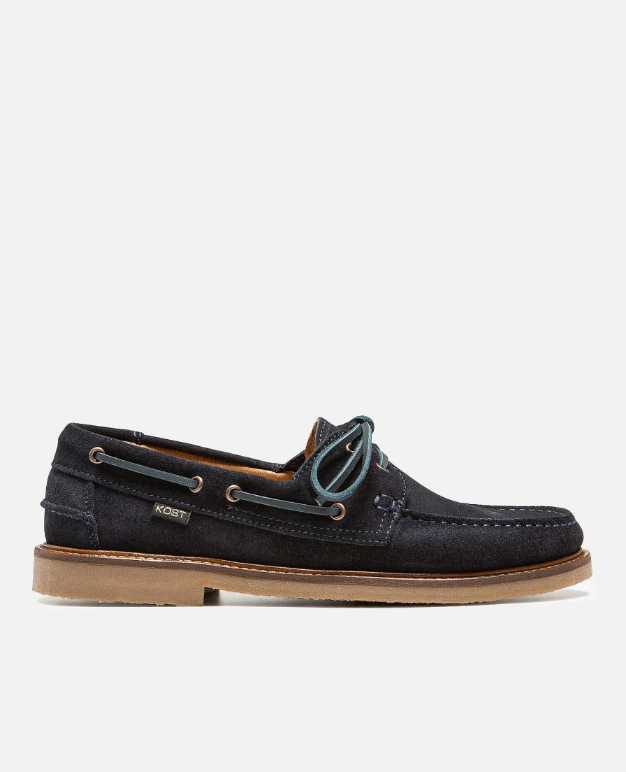 KOST Men'S Blue Suede Boat Shoe Online