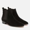 KOST Men'S Black Suede Heel Chelsea Boots Hot