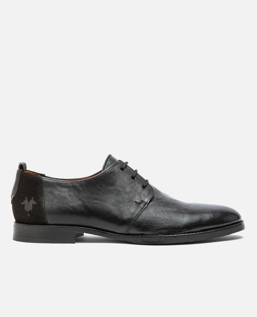 KOST Men'S Black Leather Derby Shoes Best