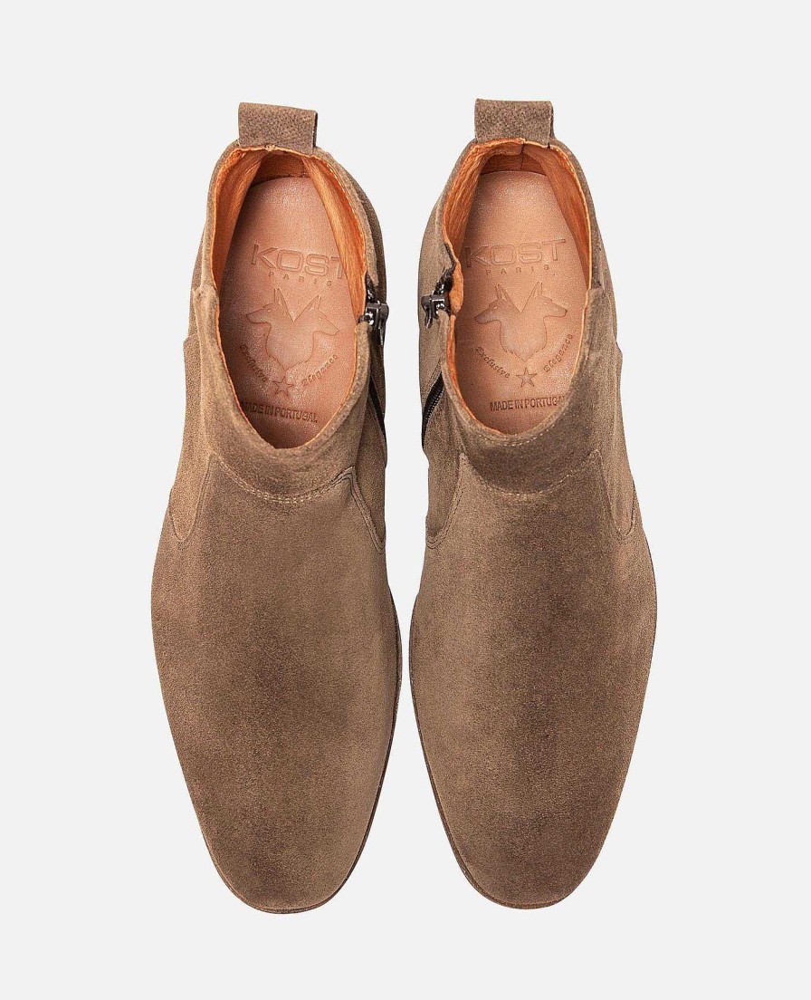 KOST Men'S Moleskin Suede Boots Clearance