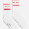 KOST White And Red Organic Cotton Socks Made In France Hot