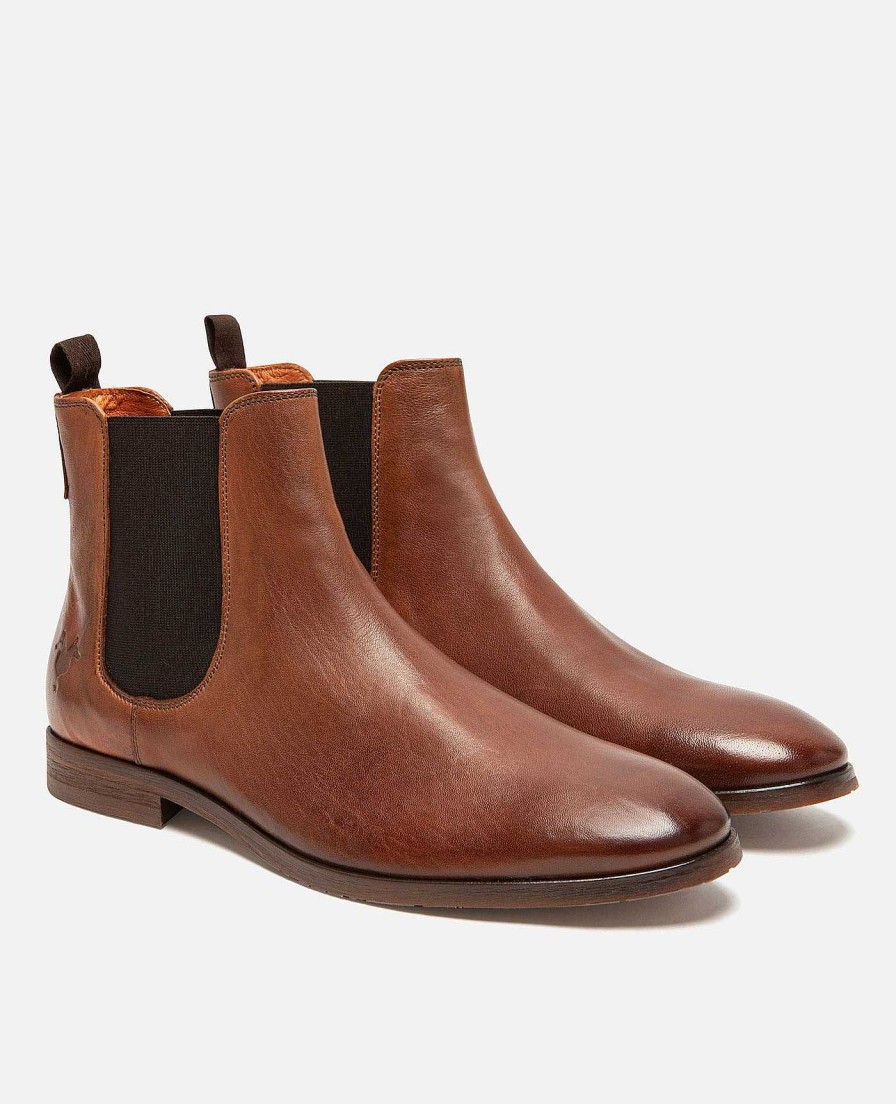 KOST Men'S Brown Leather Chelsea Boots Wholesale