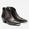 KOST Women'S Black Leather Boots Wholesale