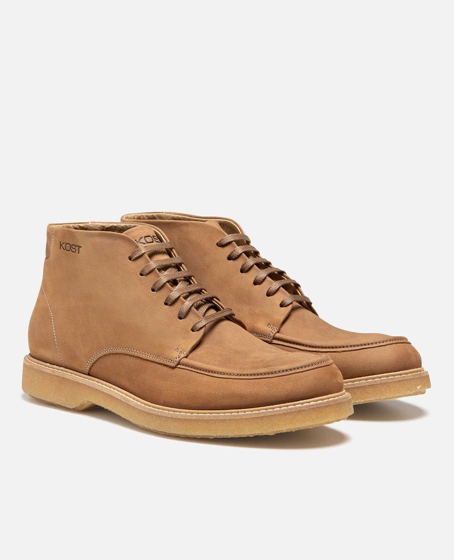 KOST Brown Nubuck Boots For Men Best