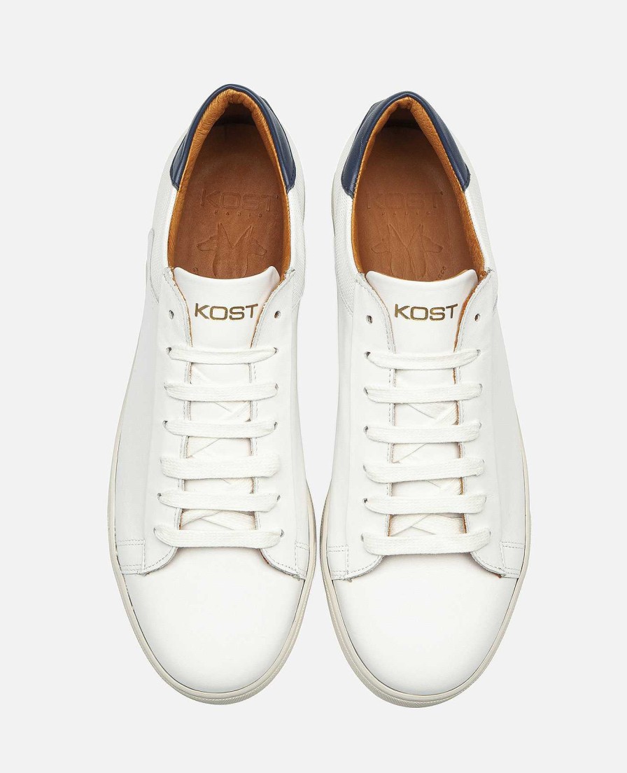 KOST Men'S White Leather Sneakers Hot