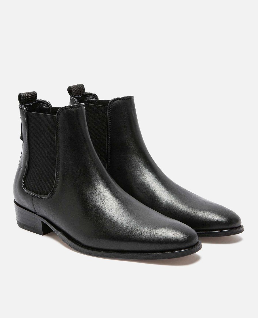 KOST Women'S Black Leather Chelsea Boots Best