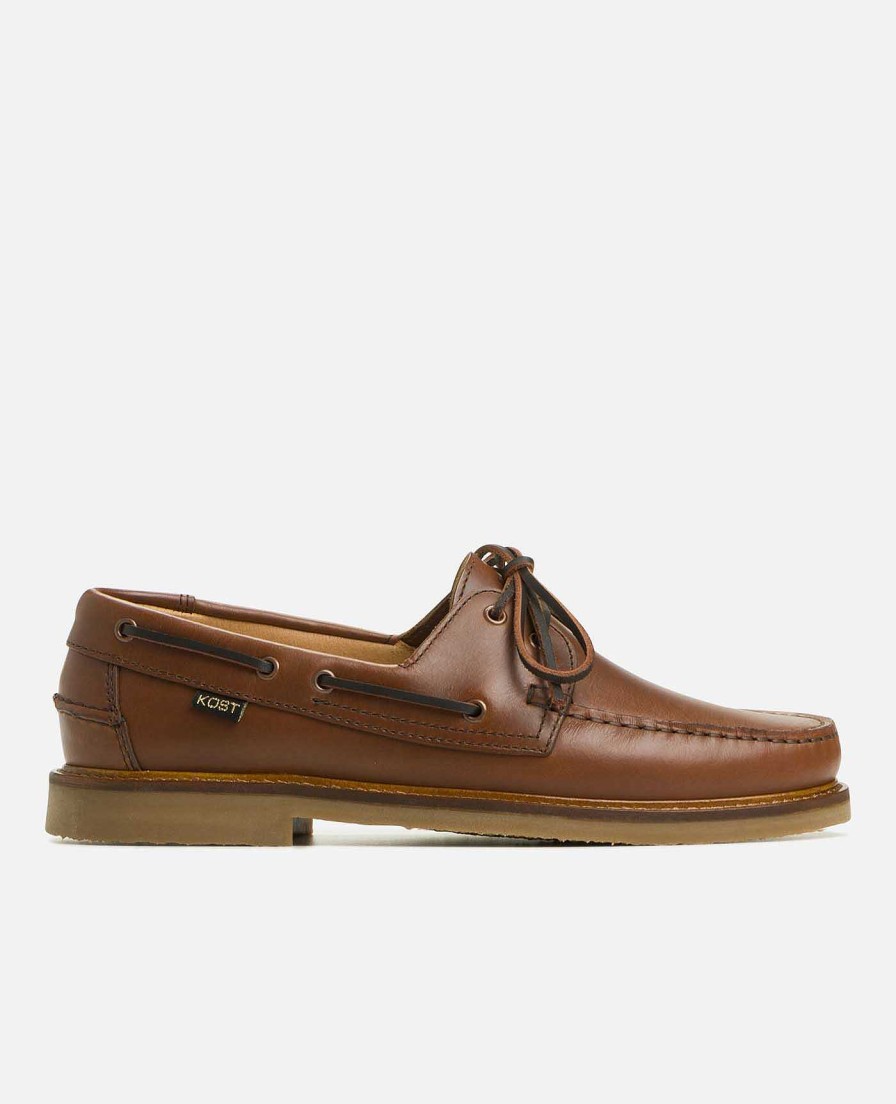 KOST Men'S Brown Leather Boat Shoe Online