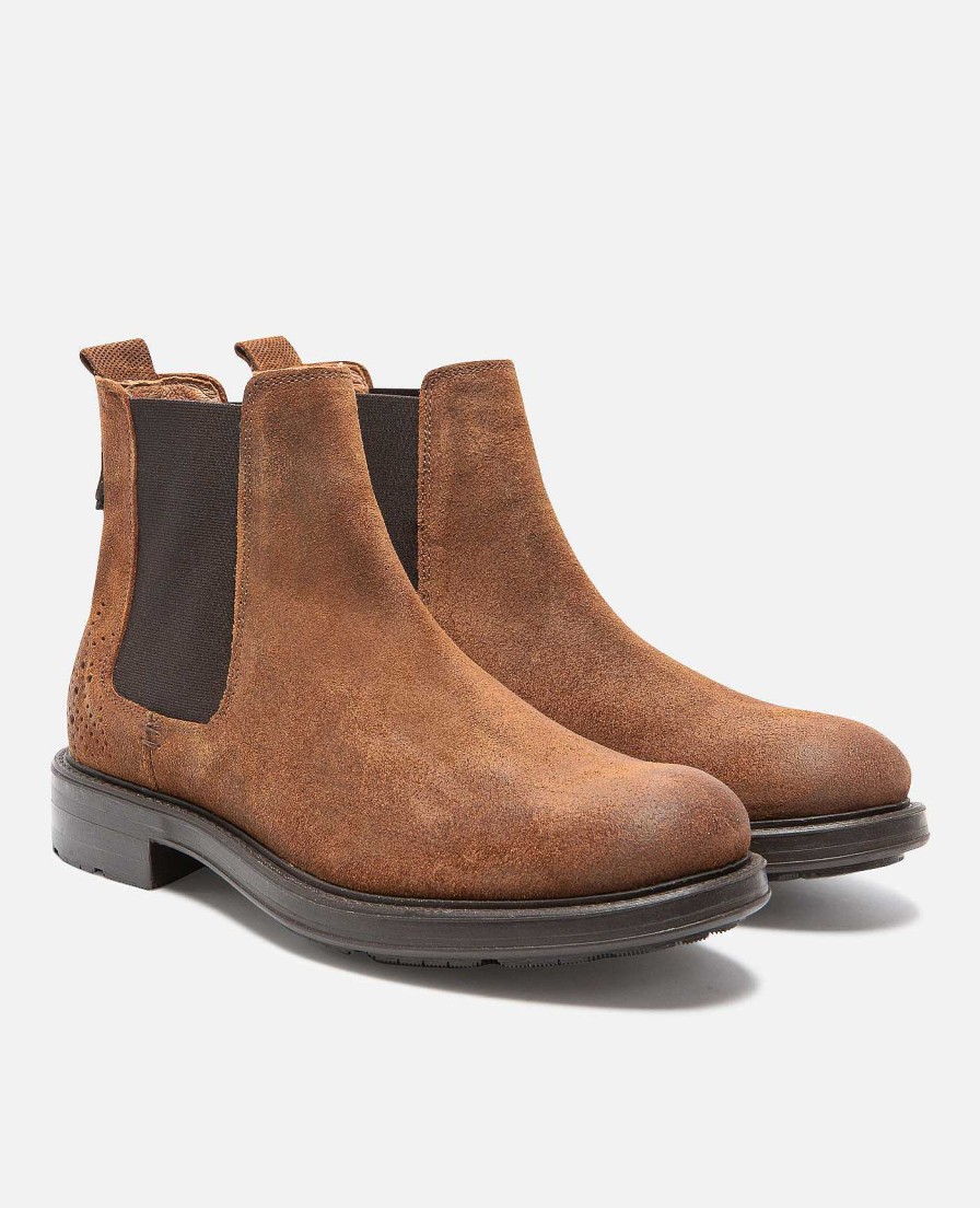 KOST Men'S Cognac Suede Chelsea Boots New