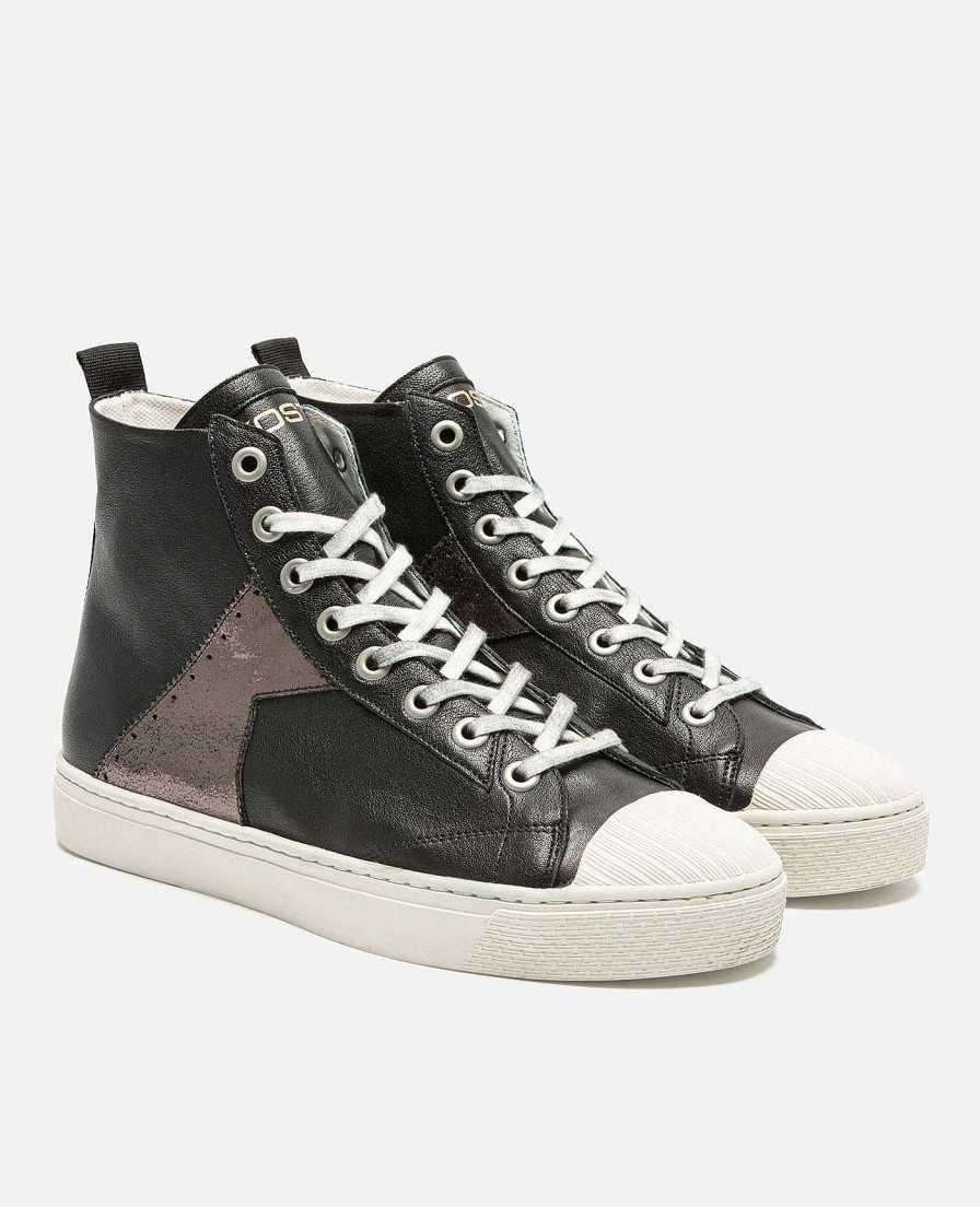 KOST Women'S Black-Bronze Vegetable Tanned Leather Sneakers Online