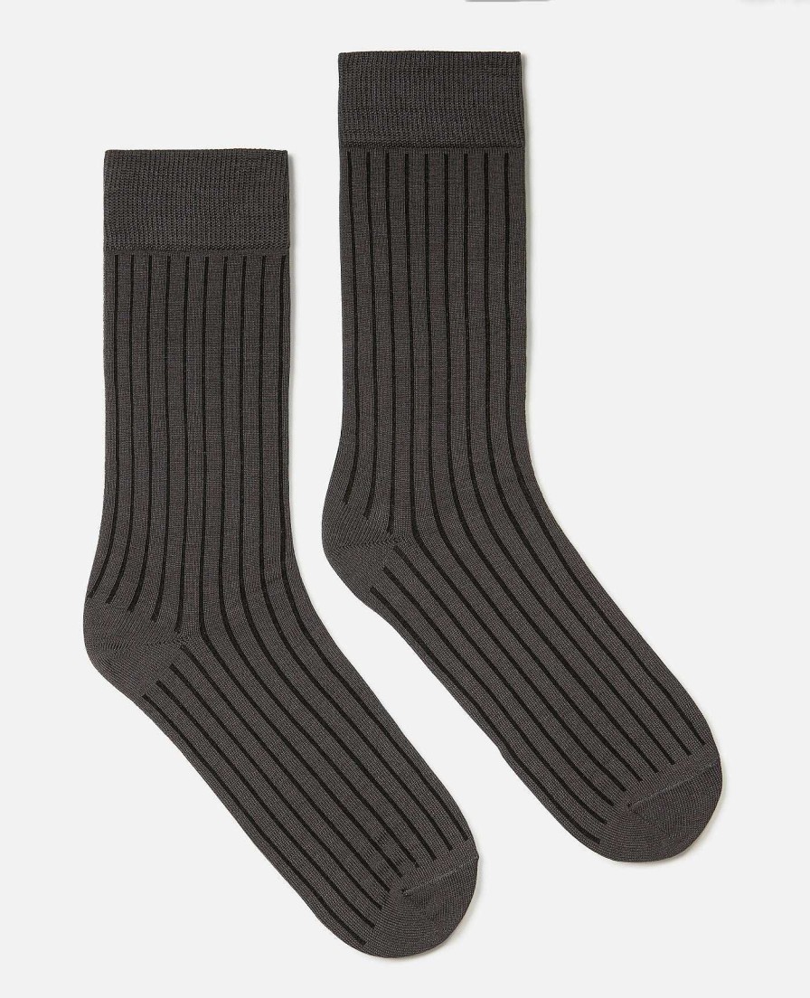 KOST Mens Made In France Gray Cotton Socks Hot