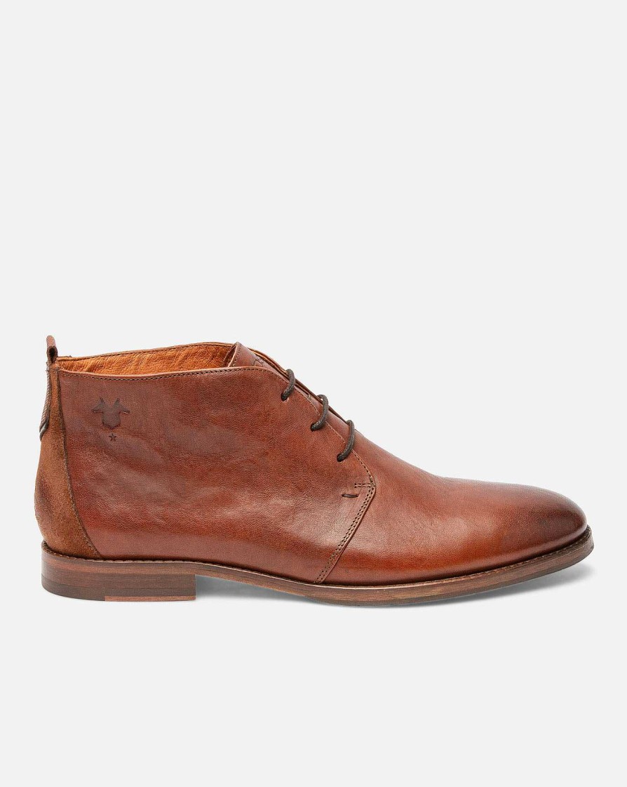 KOST Men'S Brown Leather Chukka Boots Clearance