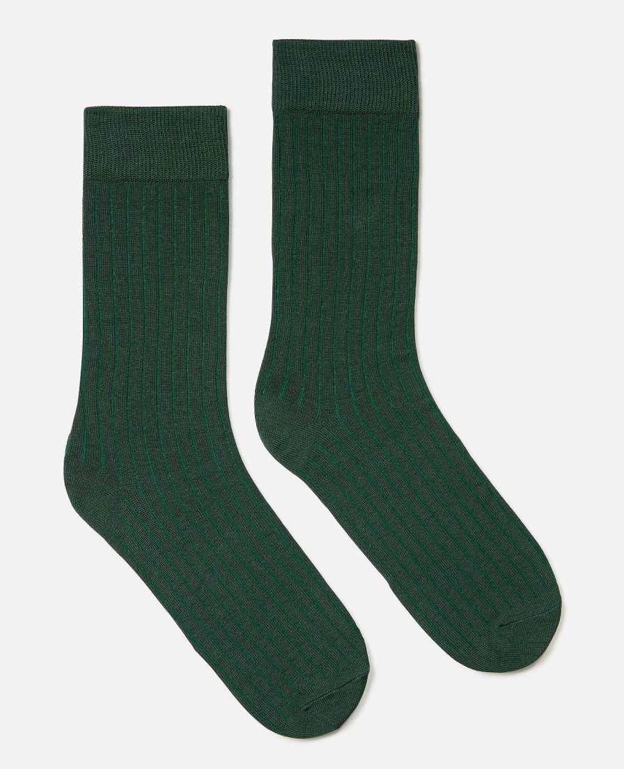 KOST Men Made In France Green Cotton Socks New