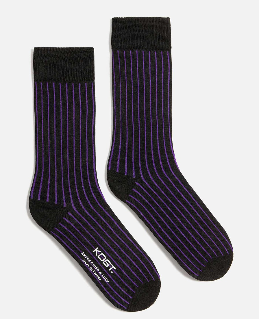 KOST Men'S Purple Cotton Socks Made In France Hot