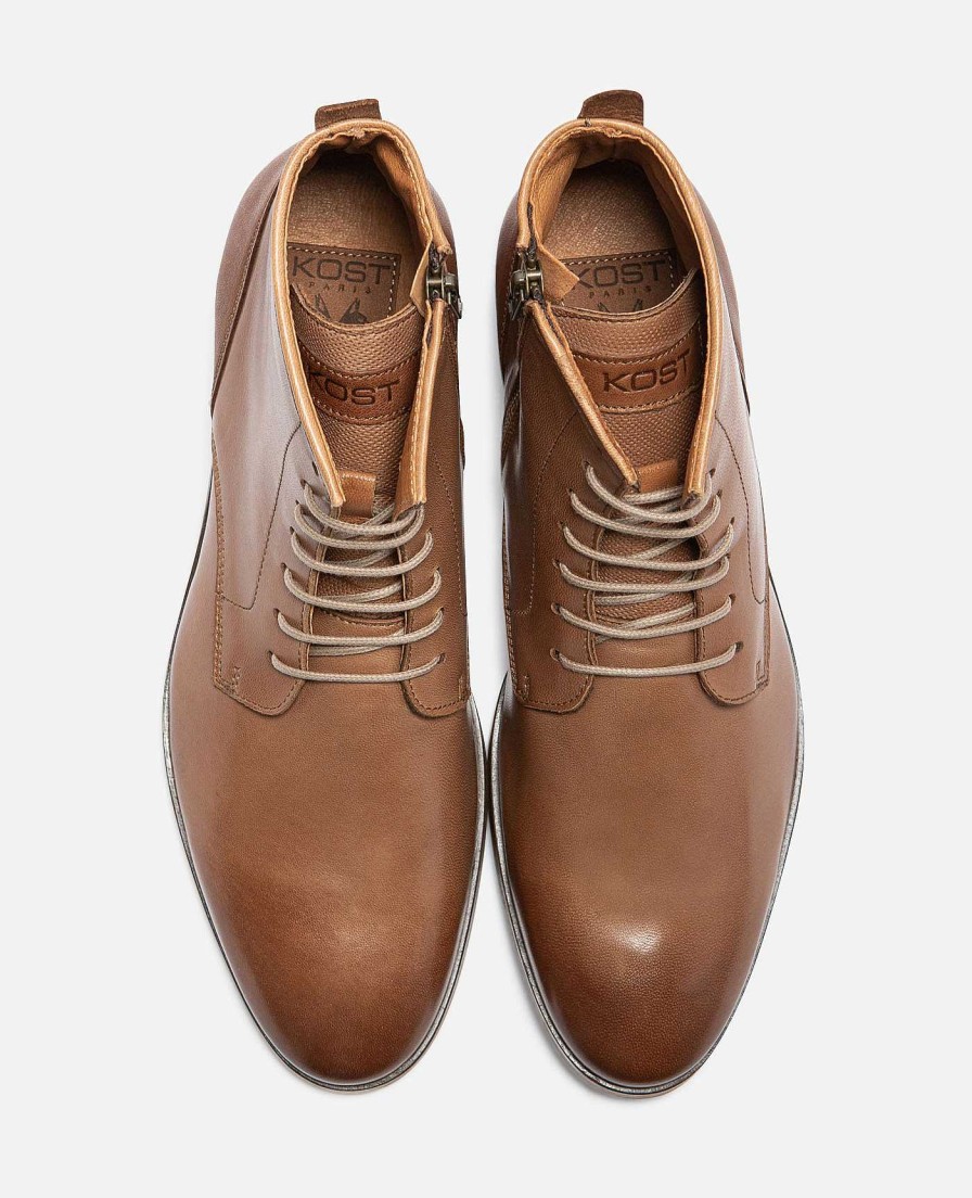 KOST Men'S Brown Leather Boots Online