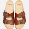 KOST Men'S Leather Slippers Cognac Hot