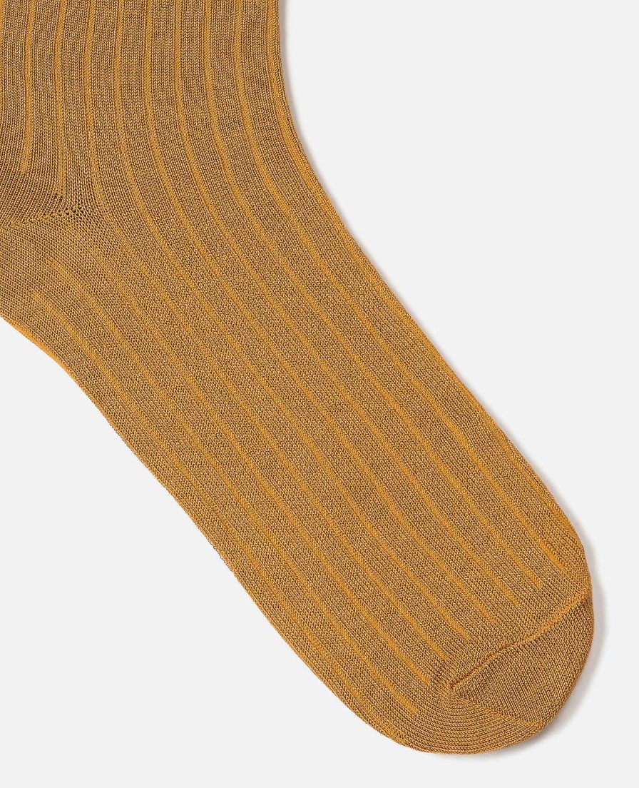 KOST Men Made In France Yellow Cotton Socks New