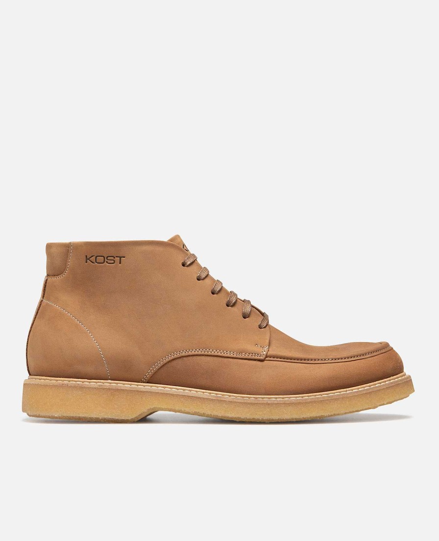 KOST Brown Nubuck Boots For Men Best