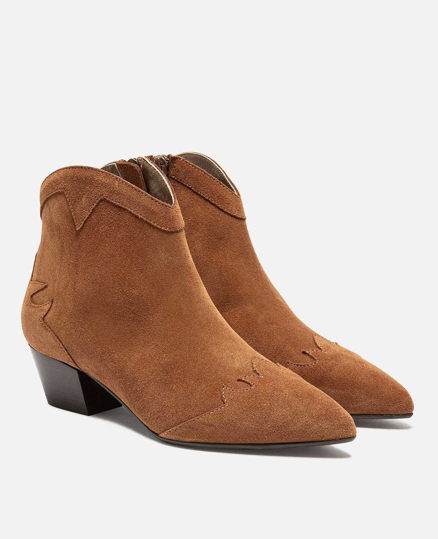 KOST Women'S Cognac Suede Boots Hot