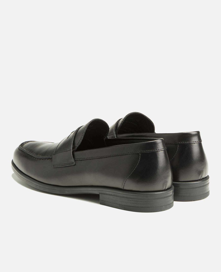 KOST Men'S Black Leather Loafers Hot