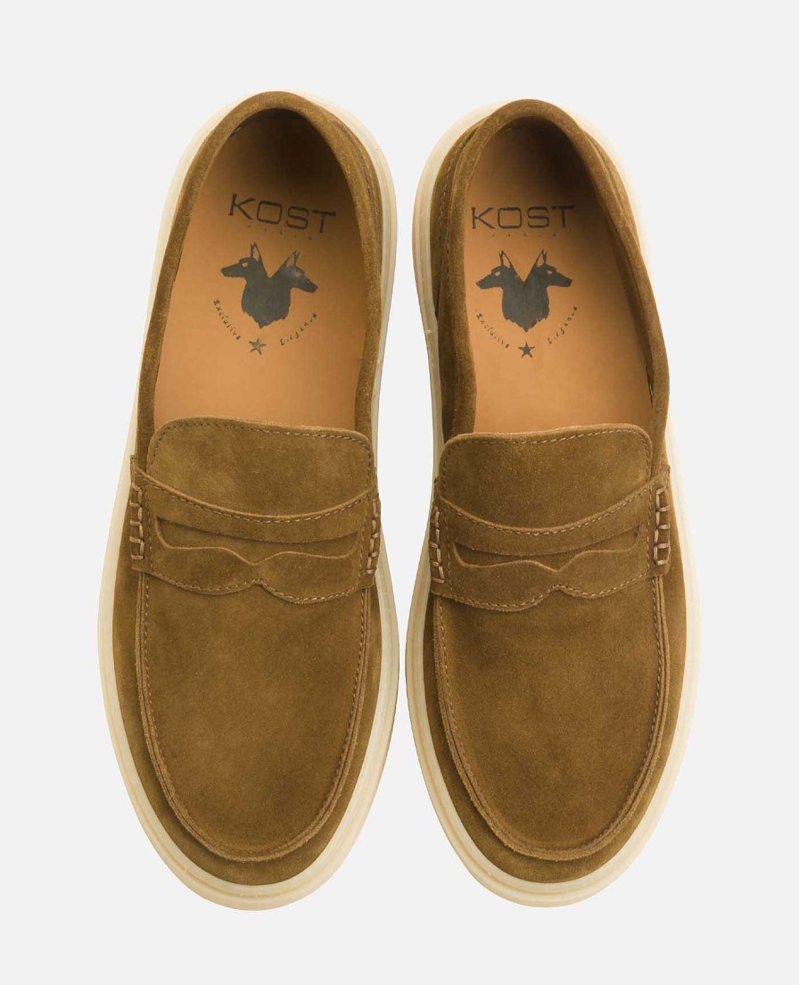 KOST Men'S Suede Tobacco Loafers Best