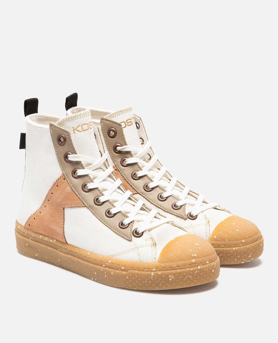 KOST Women'S Shoes Made Of Off-White And Peach-Colored Oeko-Tex Canvas Online