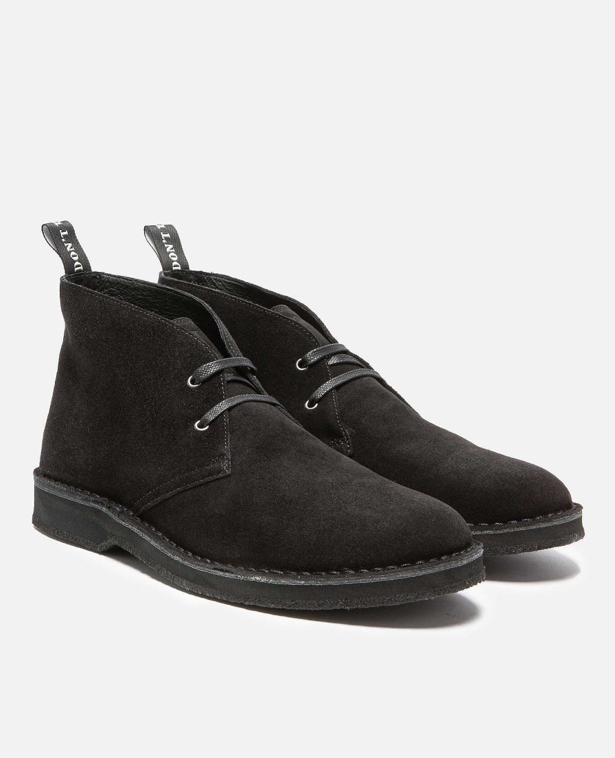 KOST Mens Black Suede Desert Boots Online