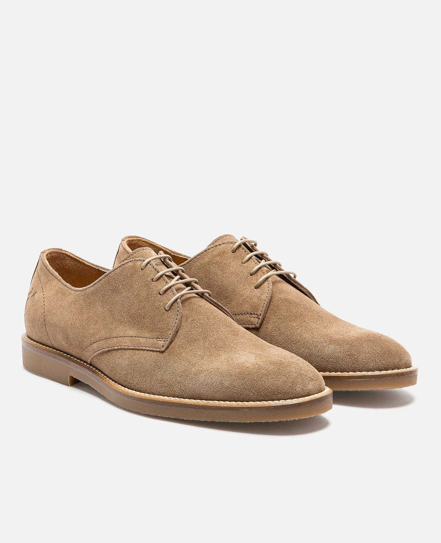 KOST Men'S Suede Cognac Derby Shoes Hot